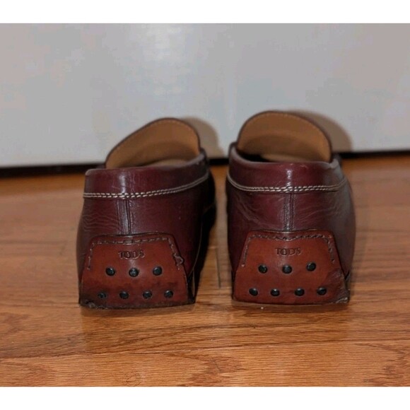 Tods Hickory Brown Leather Slip-On Loafers - Men\'s Size US 10‎ Preppy Old Money main image 7